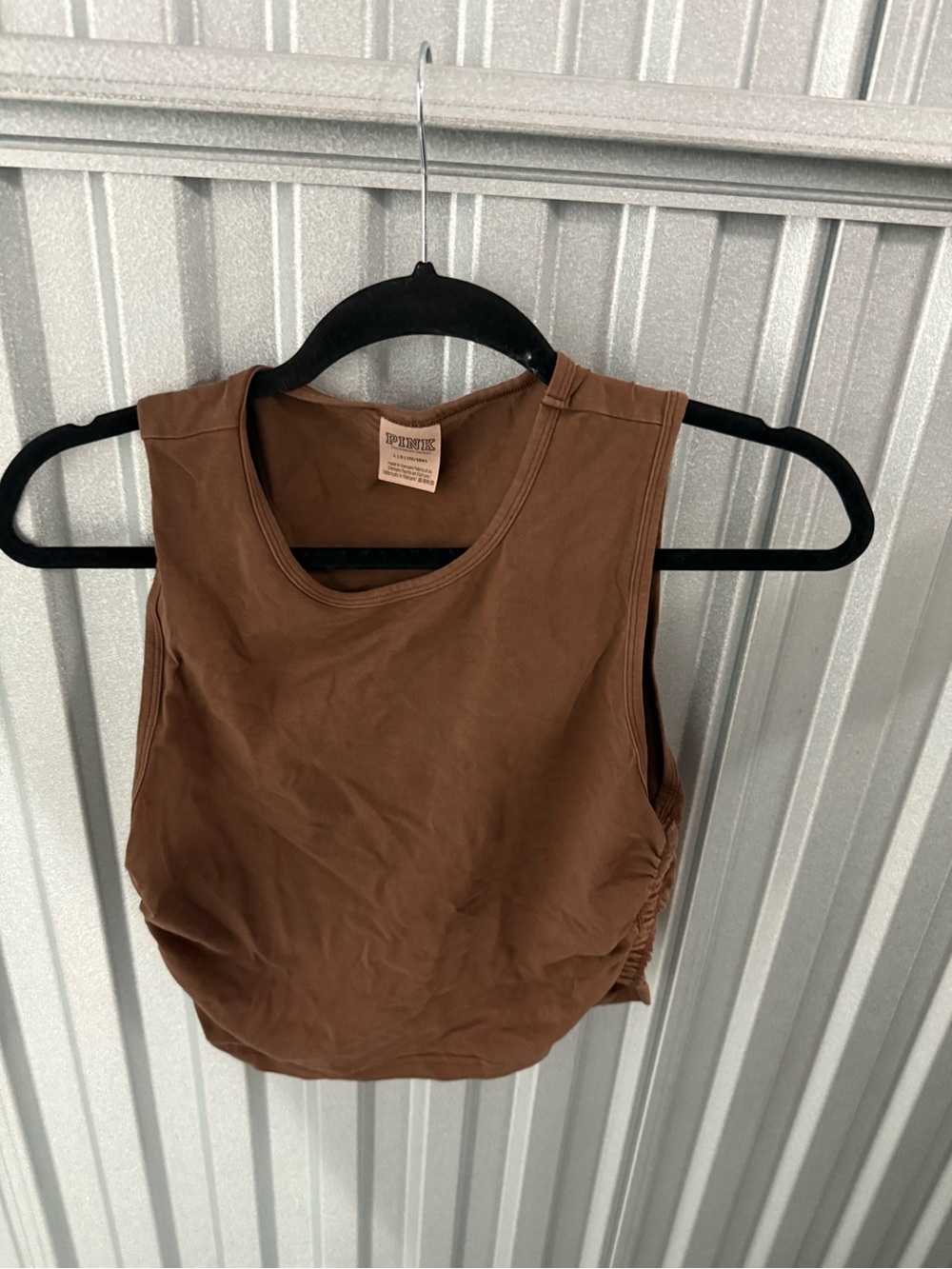 Victoria’s Secret brown side ruched tank large